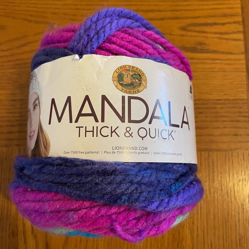 YARN!!! Lion Brand Mandala Thick & Quick Yarn - Purple and Pink